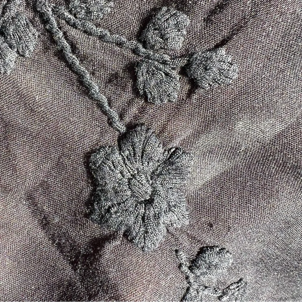 Bum Bum Ipanema Black V-Neck Swim Cover Up Dress Tunic M Embroidery Caftan Loose - Picture 5 of 10